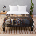 Plush blanket with inspiring hip hop and music-themed design