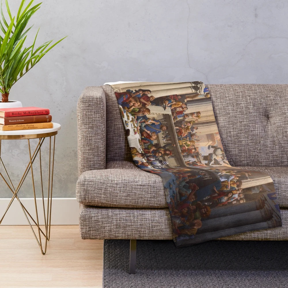 Plush blanket with inspiring hip hop and music-themed design