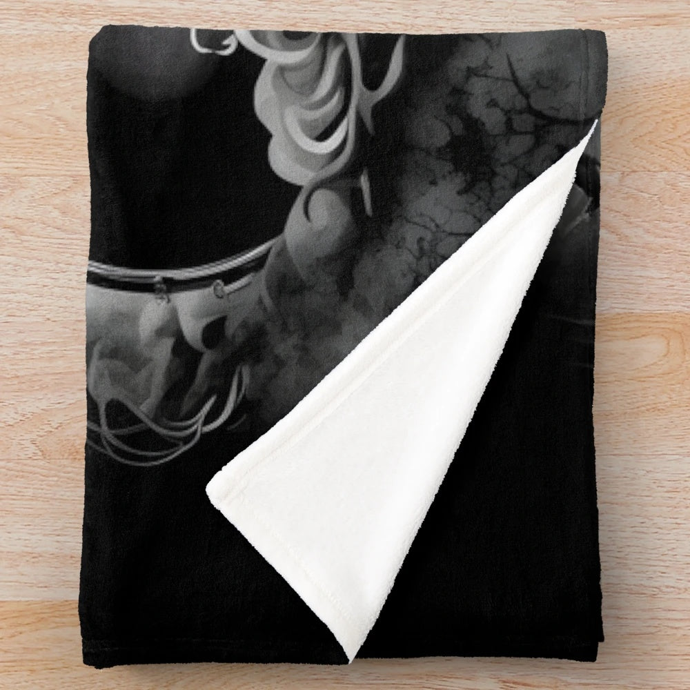 Guitars and drums plush blanket for music enthusiasts