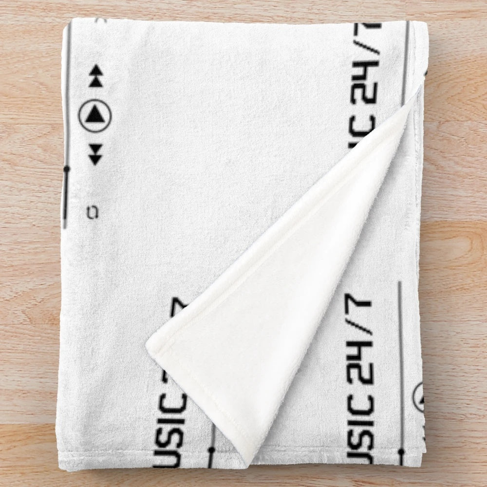 Soft and plush music-themed blanket