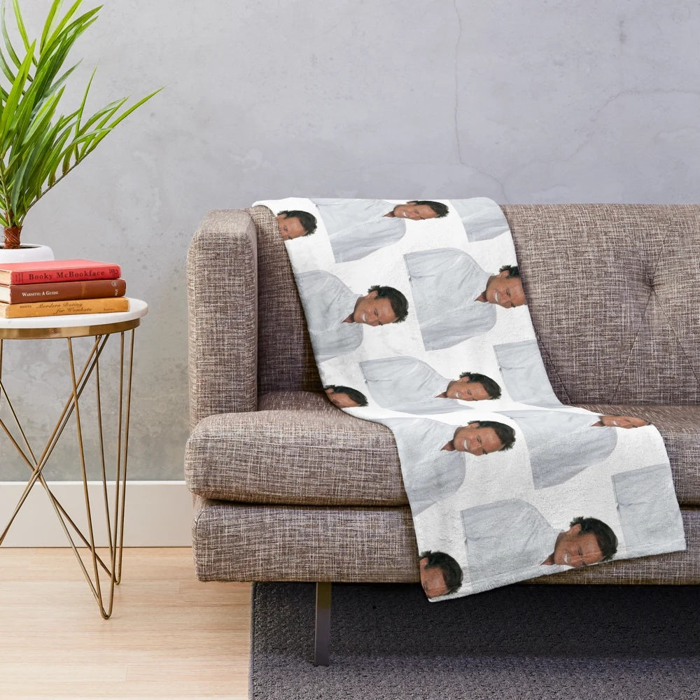 Plush blanket featuring Julio Iglesias, the famous Spanish singer