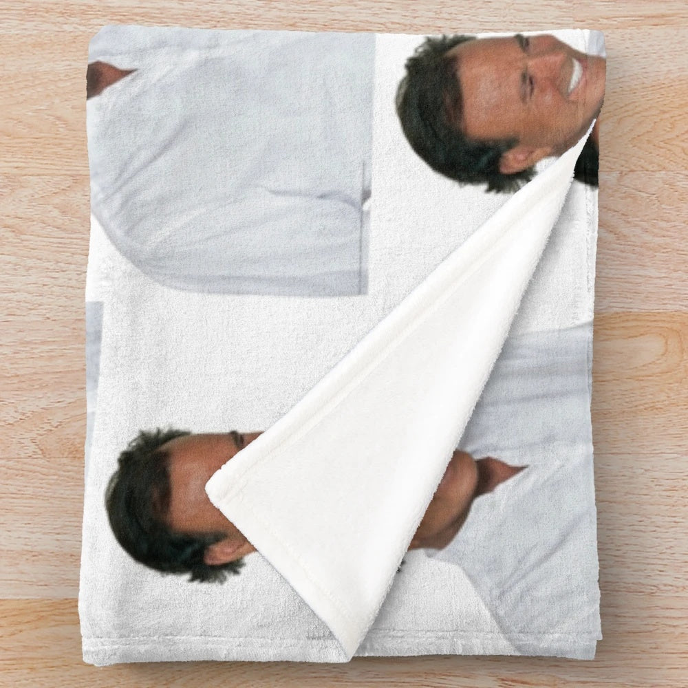 Plush blanket featuring Julio Iglesias, the famous Spanish singer