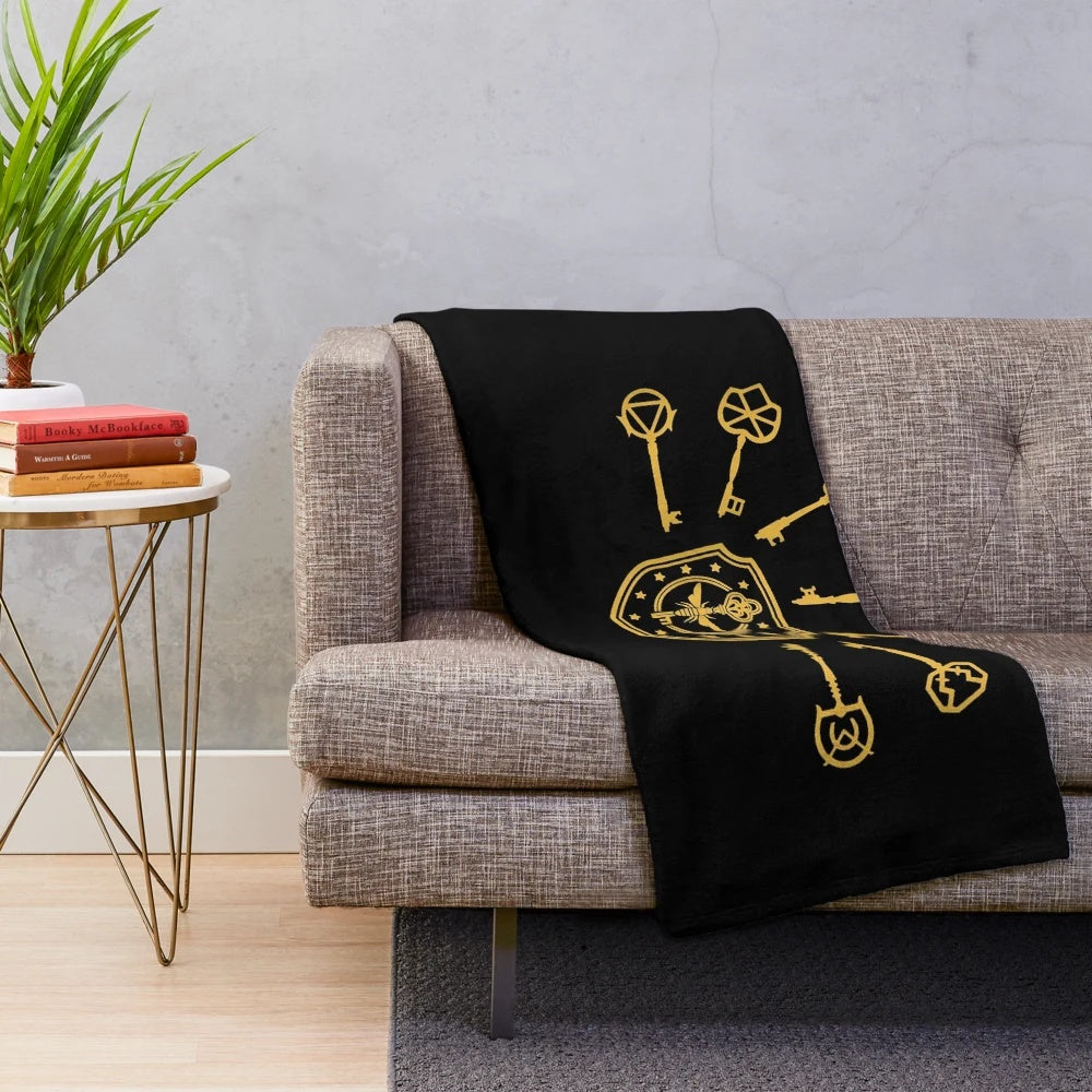 Music Vintage Plush Blanket with Magician Themed Design