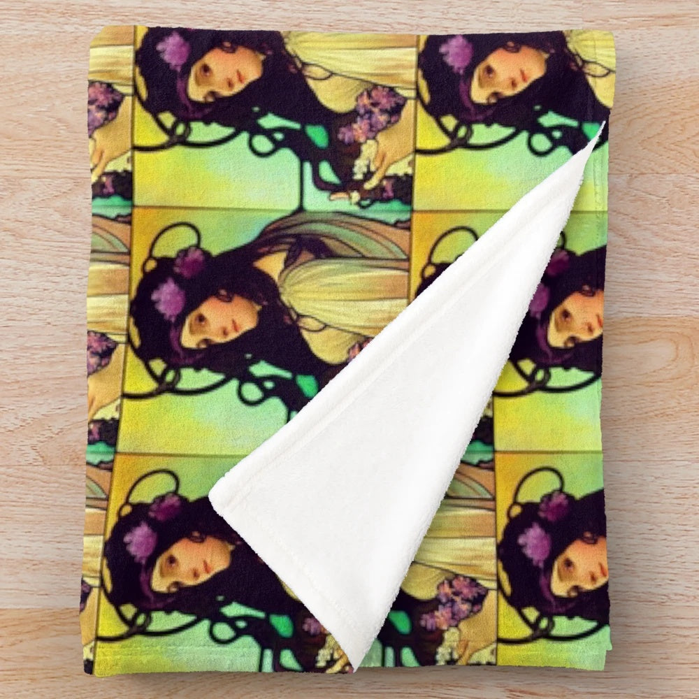 Musidora Plush Blanket - Vintage Style Cinema Inspired Throw
