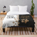 Soft plush dog blanket with paw print design
