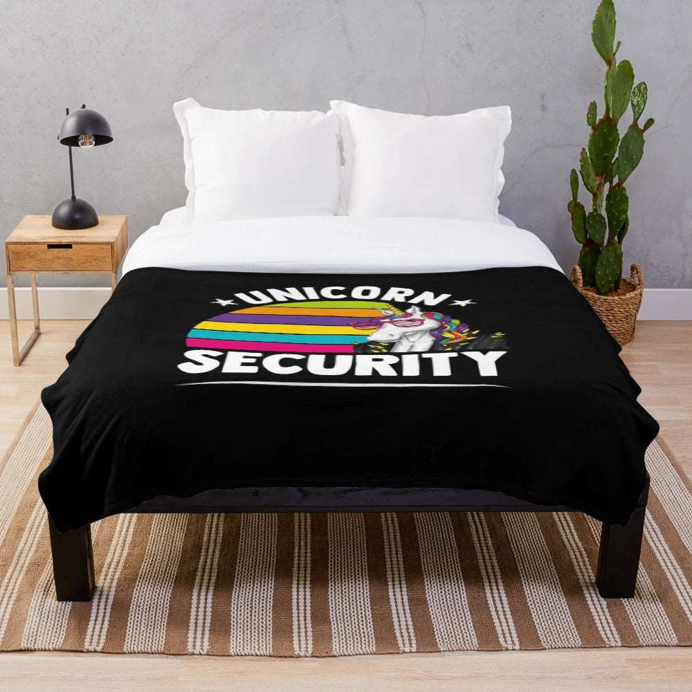 Soft and cuddly plush blanket featuring a mythical unicorn design for unicorn lovers