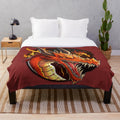 Mythical creatures plush blanket featuring a variety of fantastic beasts and magical animals.