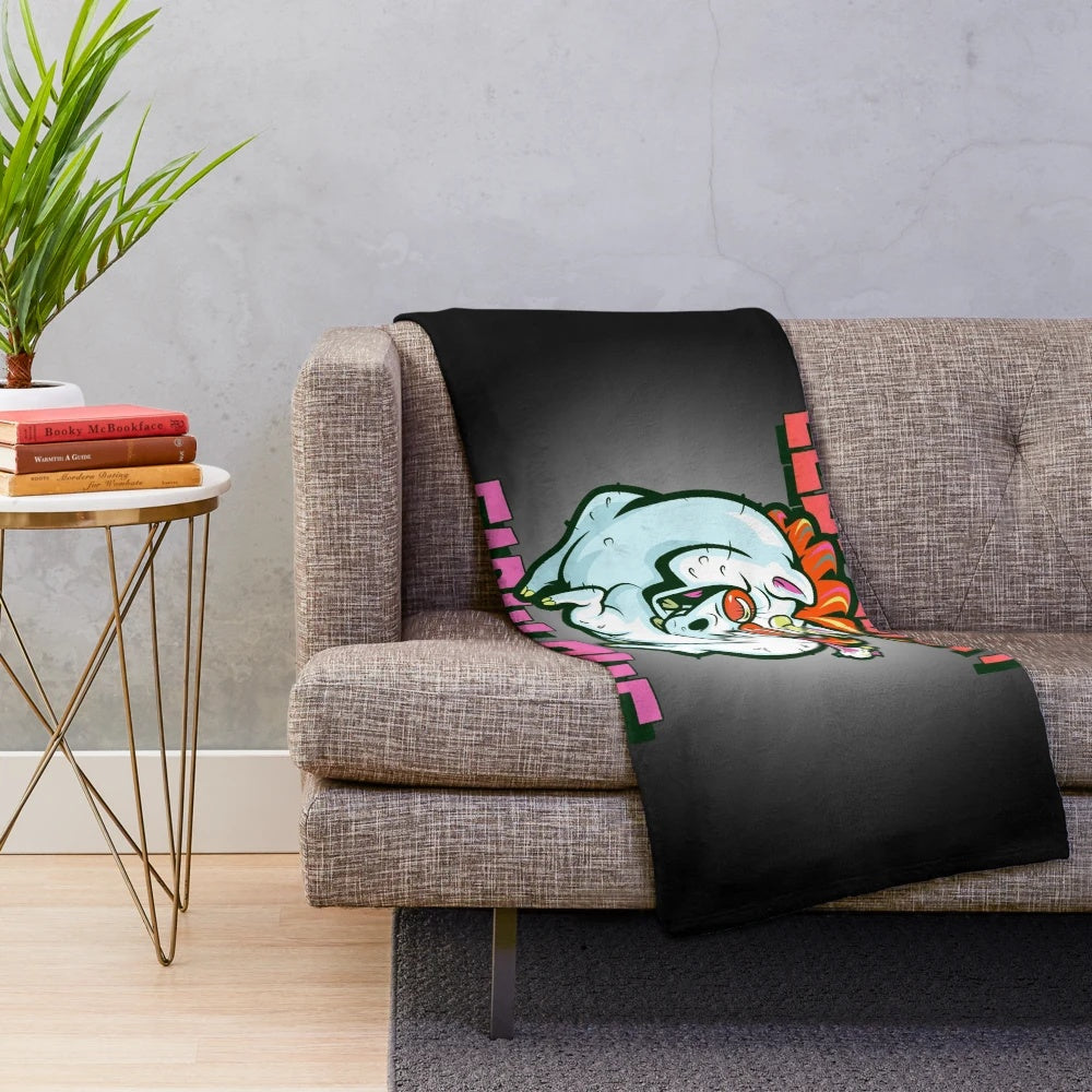 Plush unicorn blanket featuring a whimsical, mythical creature design