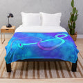 Cozy plush blanket featuring a mythical serpent design for winter fantasy decor