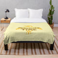 Mischievous plush blanket featuring ancient Greek caduceus symbol