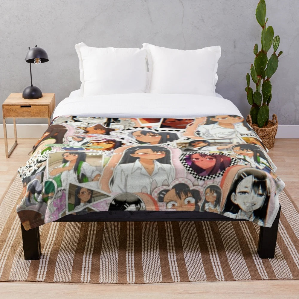 Nagatoro-themed plush blanket with soft, cuddly design