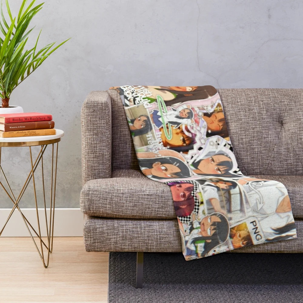 Nagatoro-themed plush blanket with soft, cuddly design