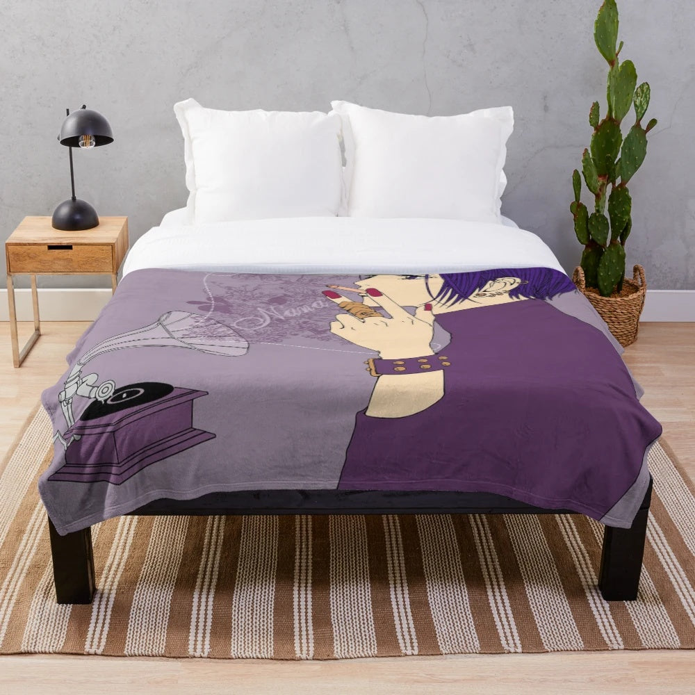 Nana anime-themed plush blanket