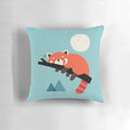 A soft, plush red panda pillow perfect for napping and relaxation