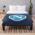 Napoli FC Inspired Plush Blanket for Soccer Enthusiasts