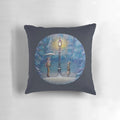 Plush Narnia-themed pillow featuring a magical lantern design