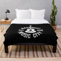 Nashville Country Music Plush Blanket with Music City USA Skyline