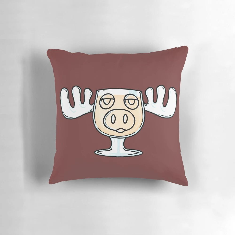 Plush Christmas Vacation Moose Mug Pillow featuring Chevy Chase and the classic Griswald family