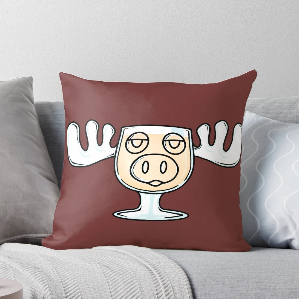 Plush Christmas Vacation Moose Mug Pillow featuring Chevy Chase and the classic Griswald family