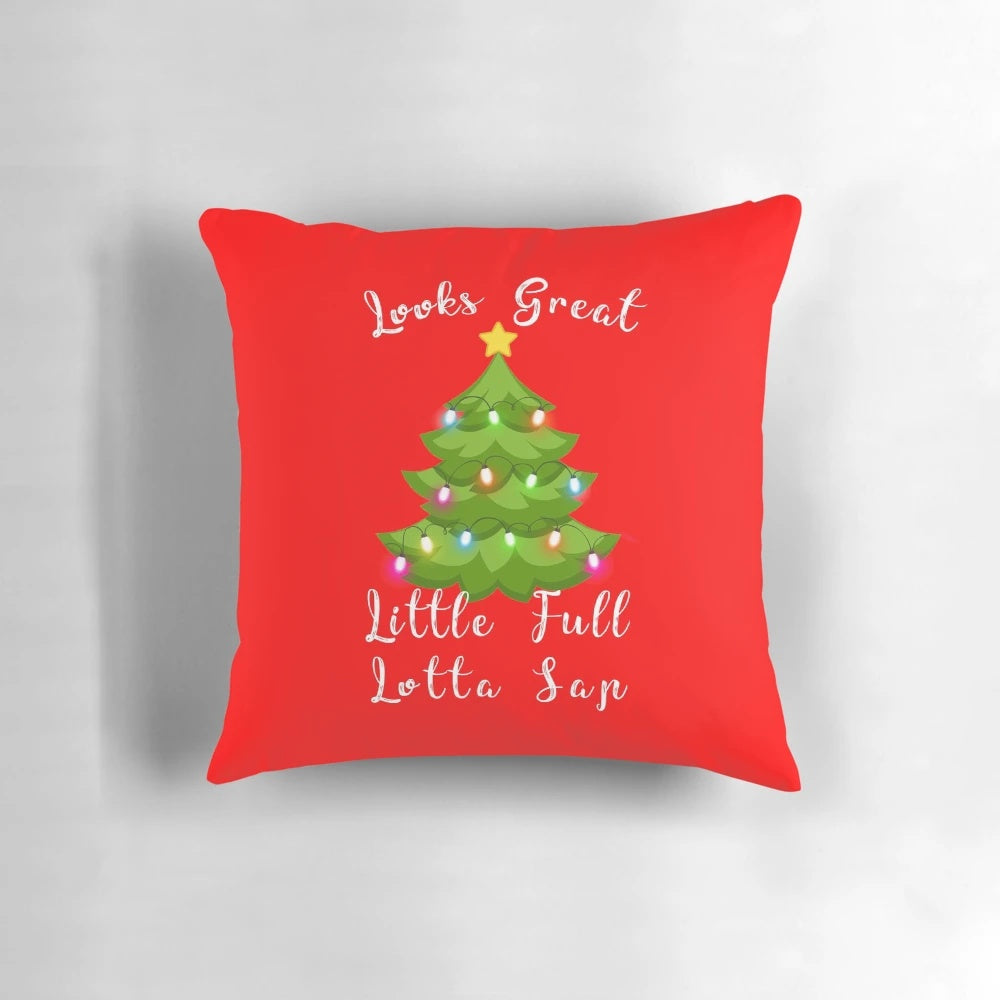 Festive Christmas tree pillow featuring the iconic National Lampoon's Christmas Vacation design