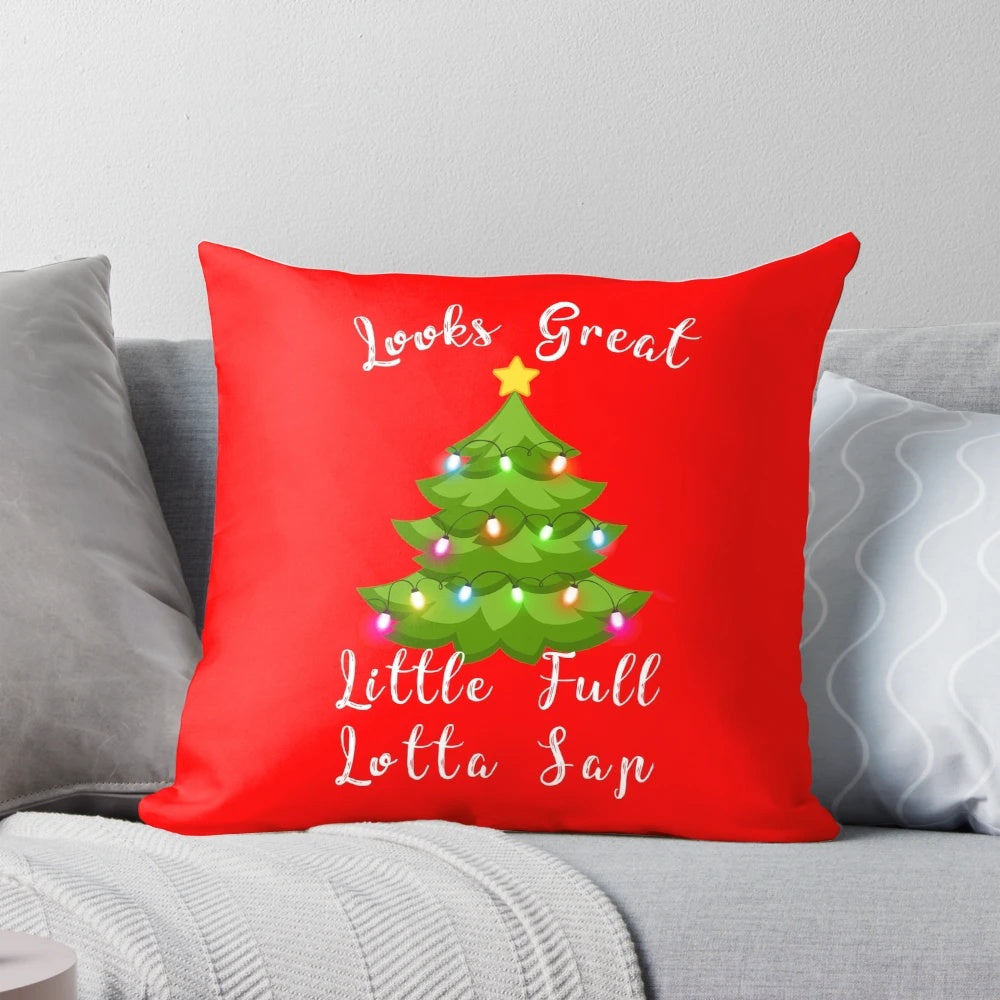Festive Christmas tree pillow featuring the iconic National Lampoon's Christmas Vacation design