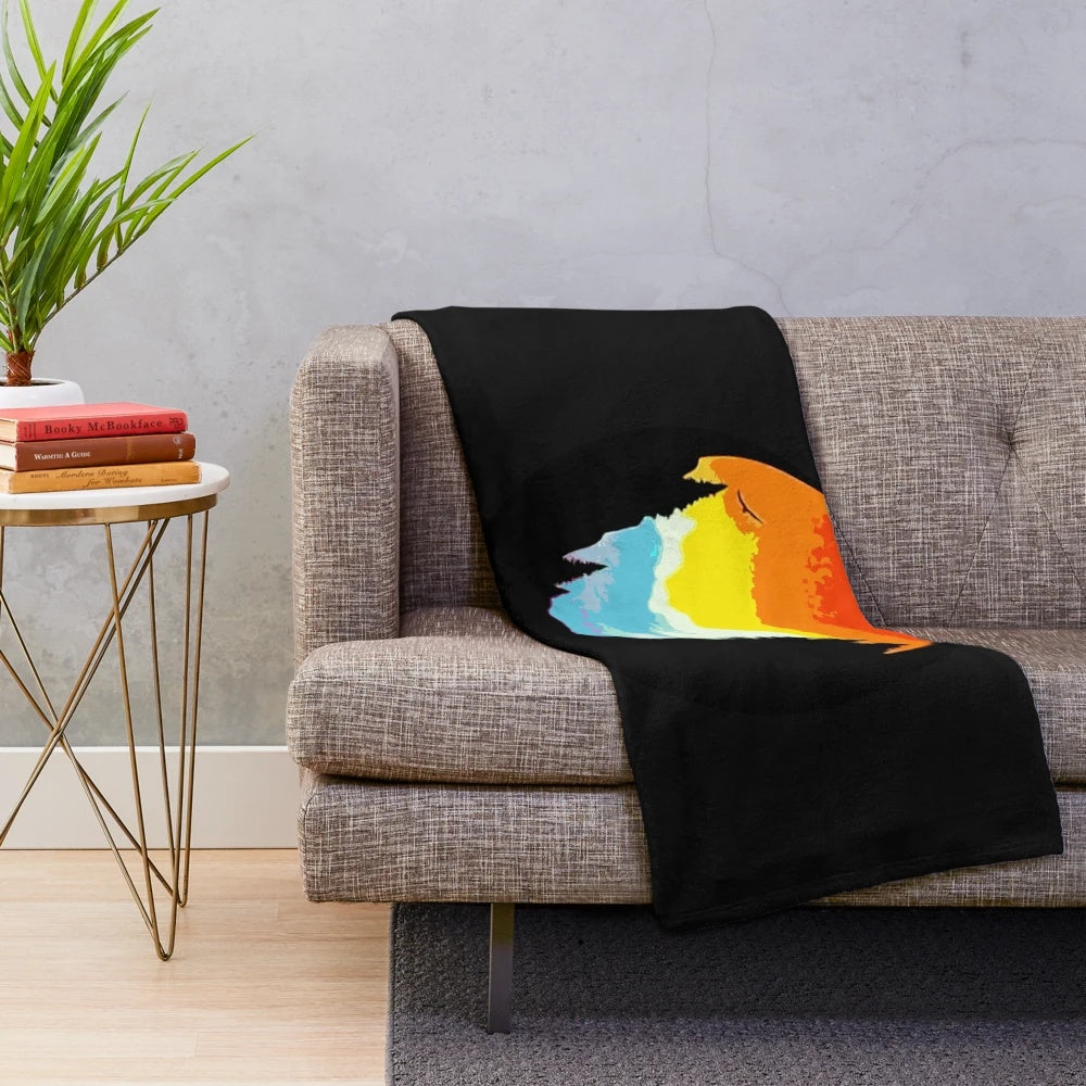 Plush blanket featuring a nature essential t-shirt design