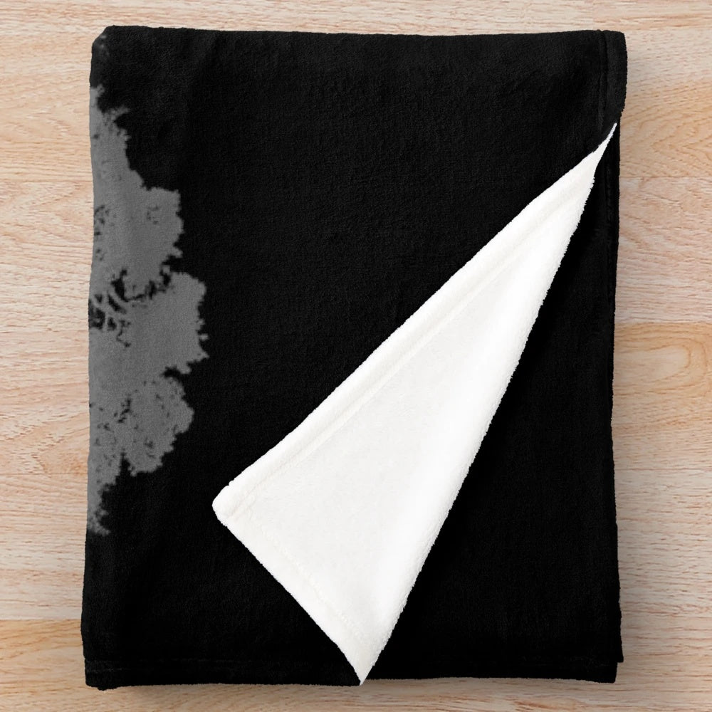 Plush blanket featuring a nature-inspired guitar silhouette design