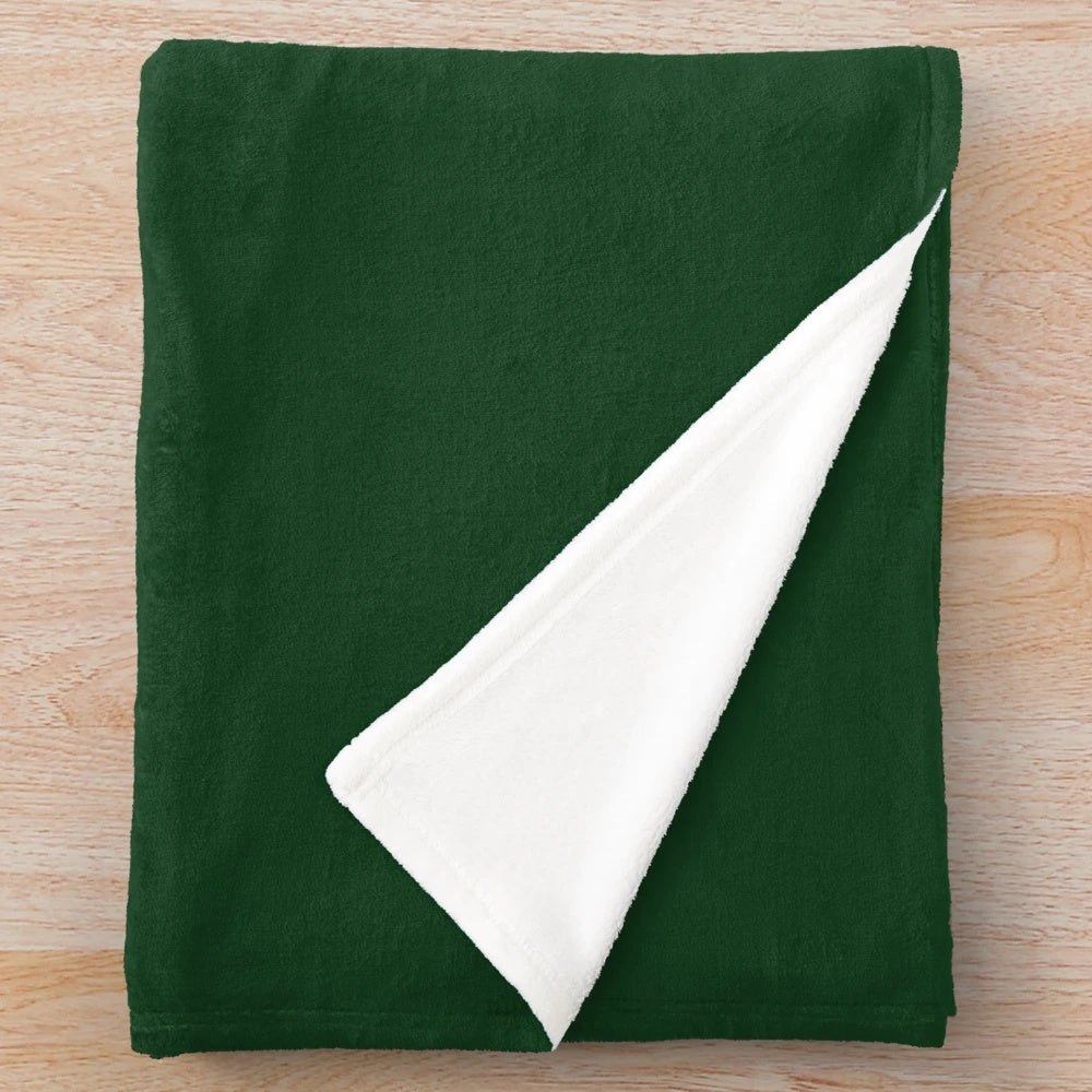 Nature-inspired plush blanket with druidic symbols and pagan design