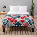 Nautical plush blanket with ocean-inspired design