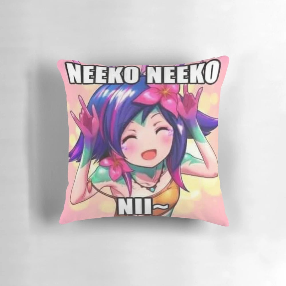 Soft and plush anime-style pillow featuring the League of Legends champion Neeko