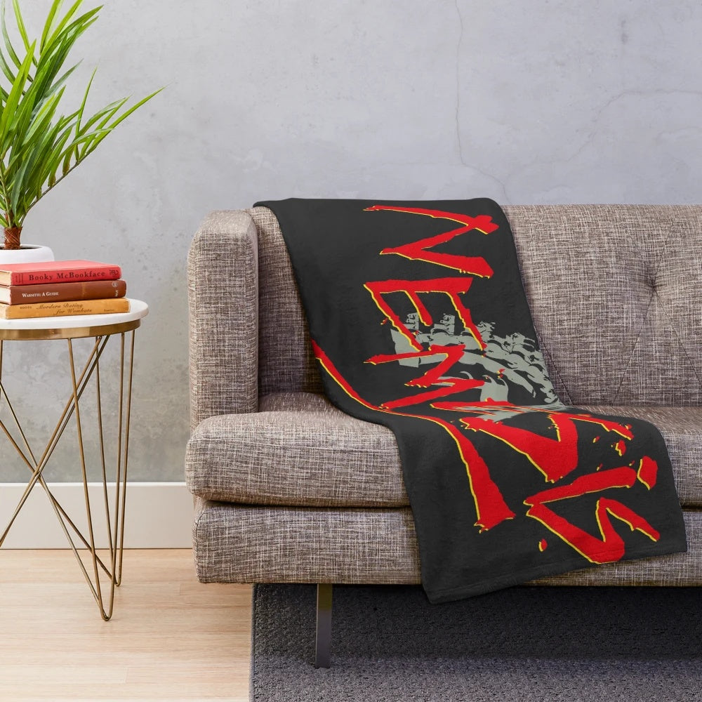 Nemesis-inspired plush blanket with loop design