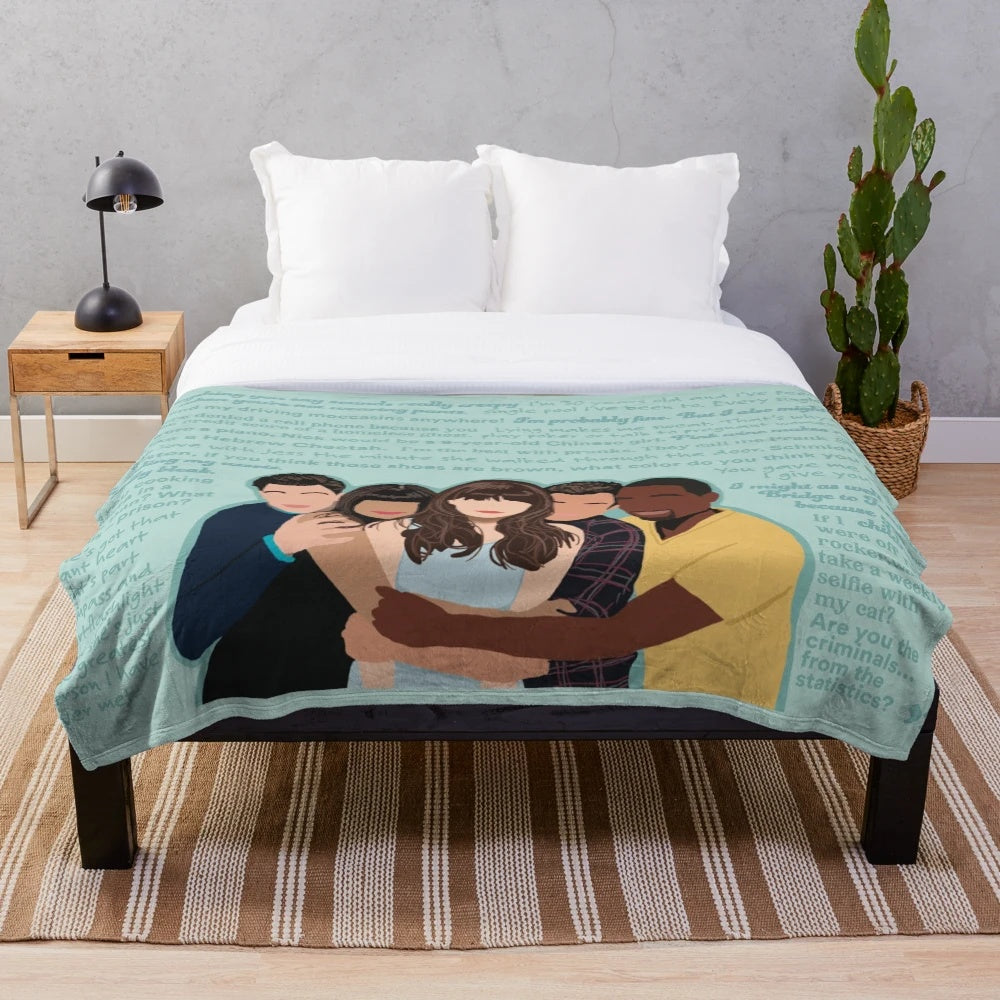 New Girl Cast Inspired Plush Blanket
