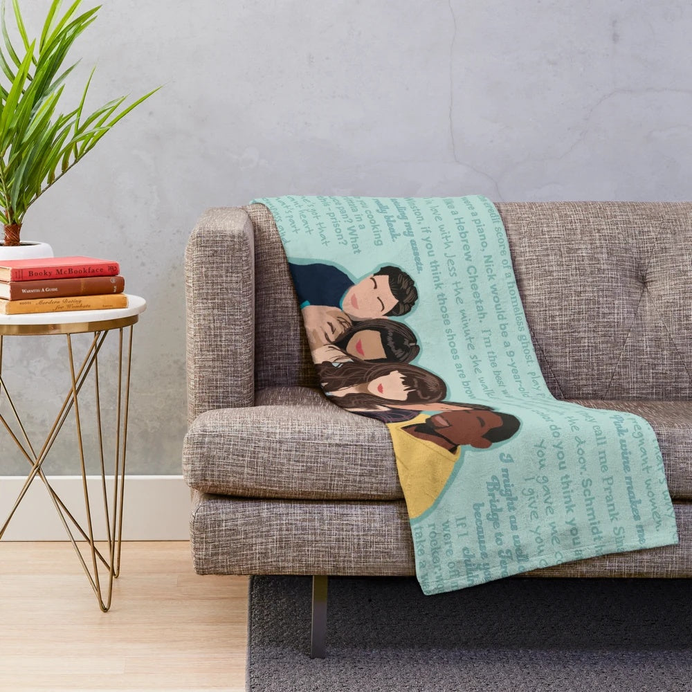 New Girl Cast Inspired Plush Blanket