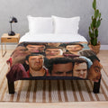 New Girl TV Show Themed Plush Blanket with Characters Jess, Cece, Winston, Nick, and Schmidt