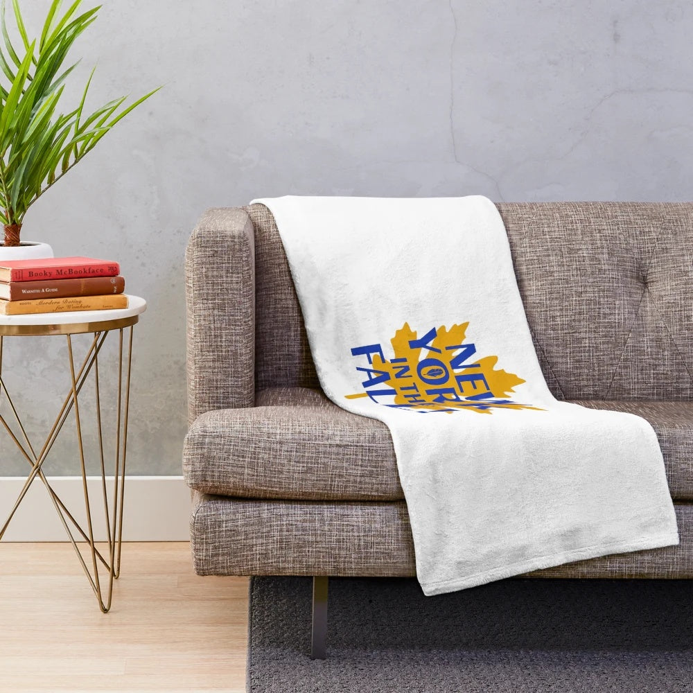 Cozy New York Fall Plush Blanket