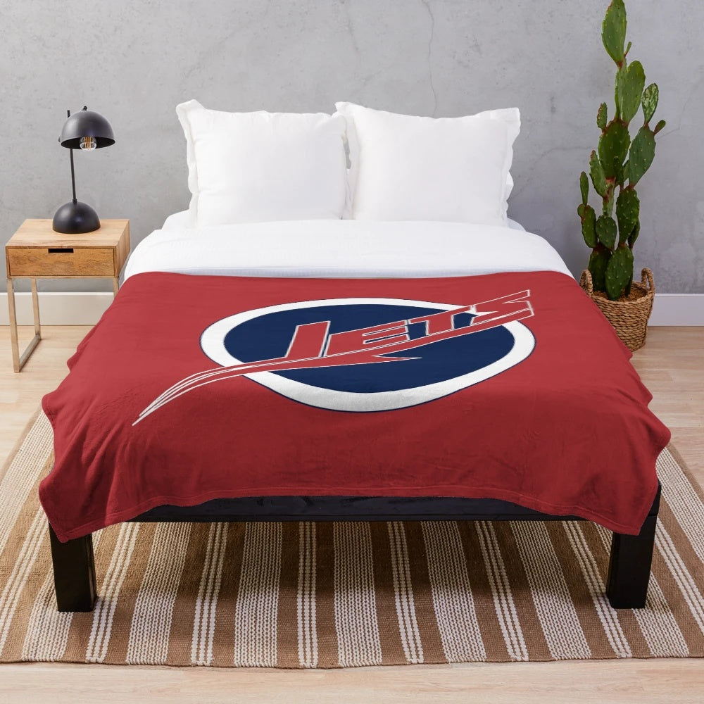 Newman Jets inspired plush blanket