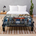 Newsies plush blanket with musical theater collage design