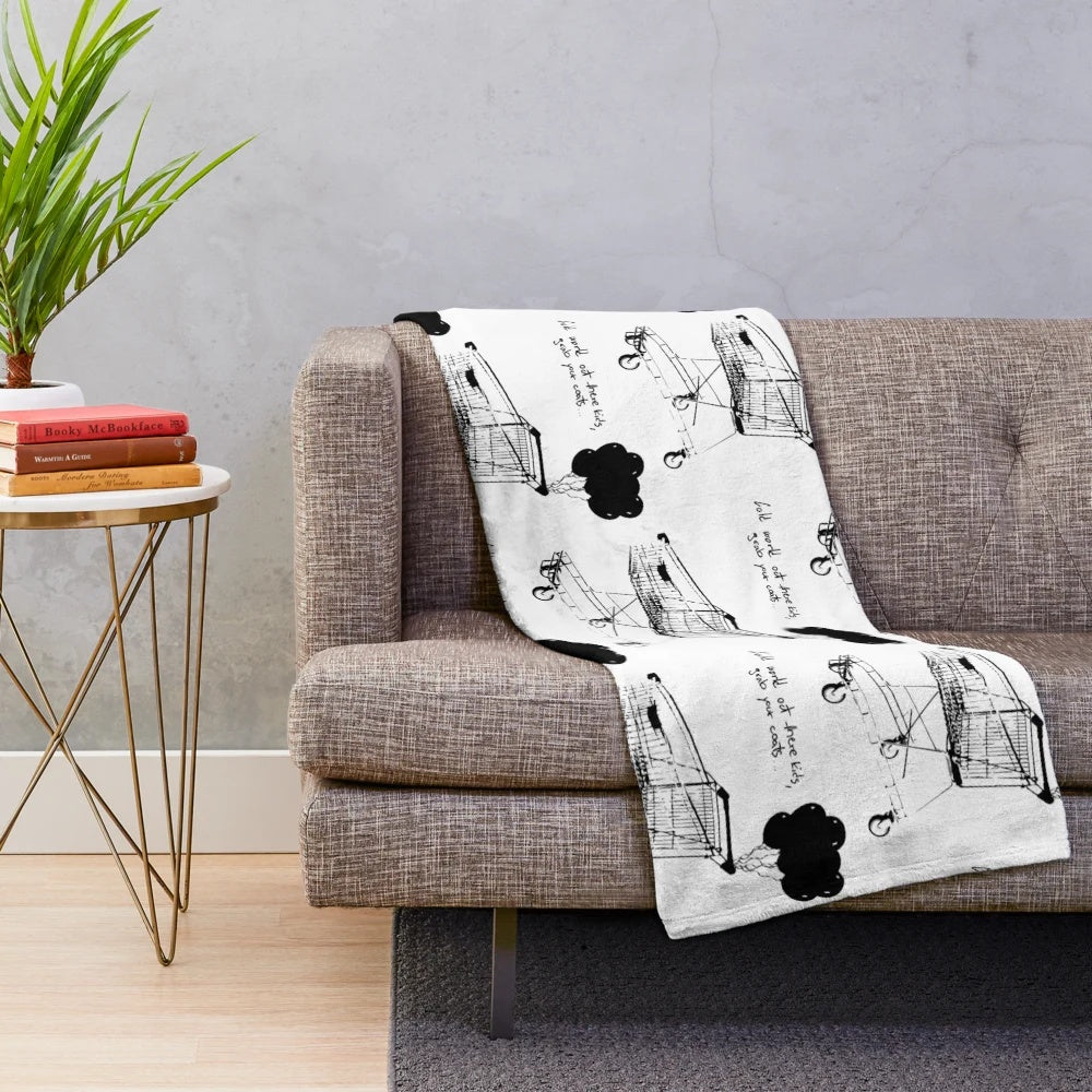NF plush blanket featuring a cozy and soft design
