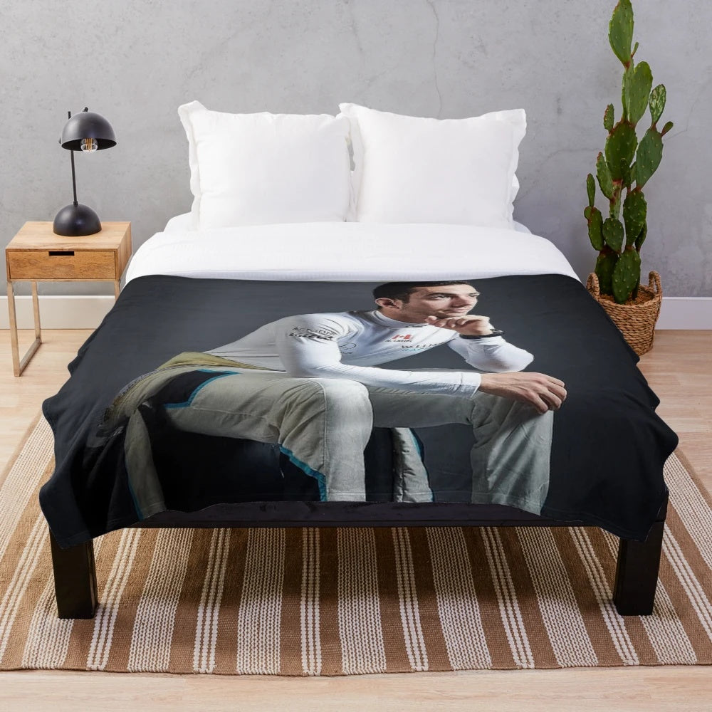 Soft and comfortable plush blanket featuring Nicholas Latifi, a Formula 1 racing driver