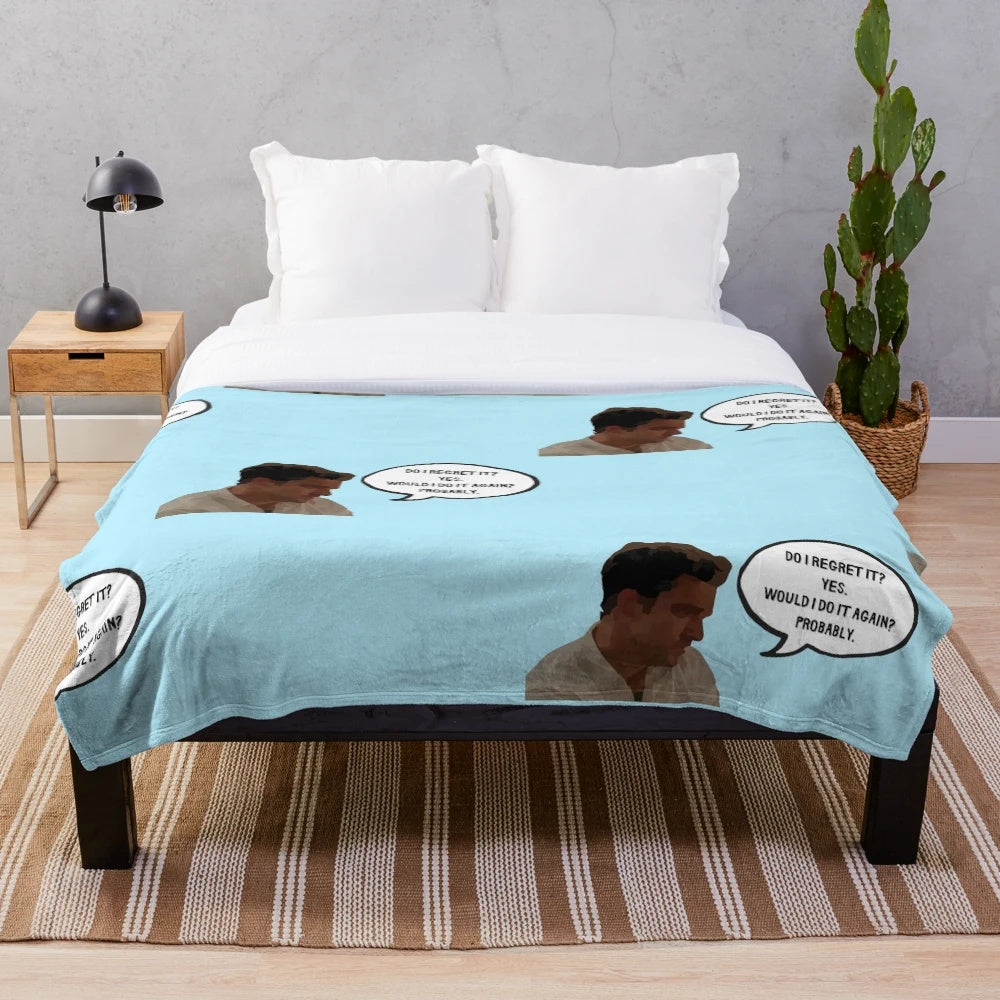Nick Miller inspired plush blanket featuring quotes from the TV show New Girl