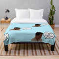 Nick Miller inspired plush blanket featuring quotes from the TV show New Girl