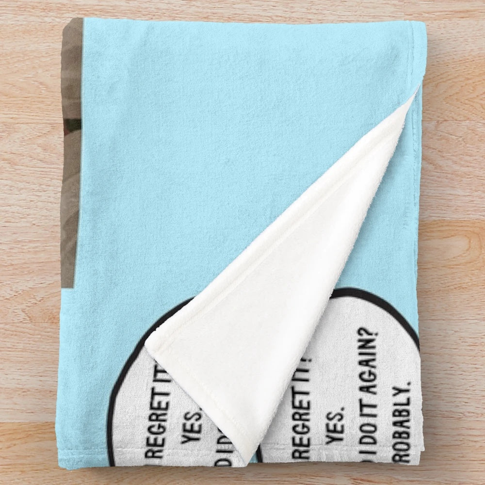 Nick Miller inspired plush blanket featuring quotes from the TV show New Girl