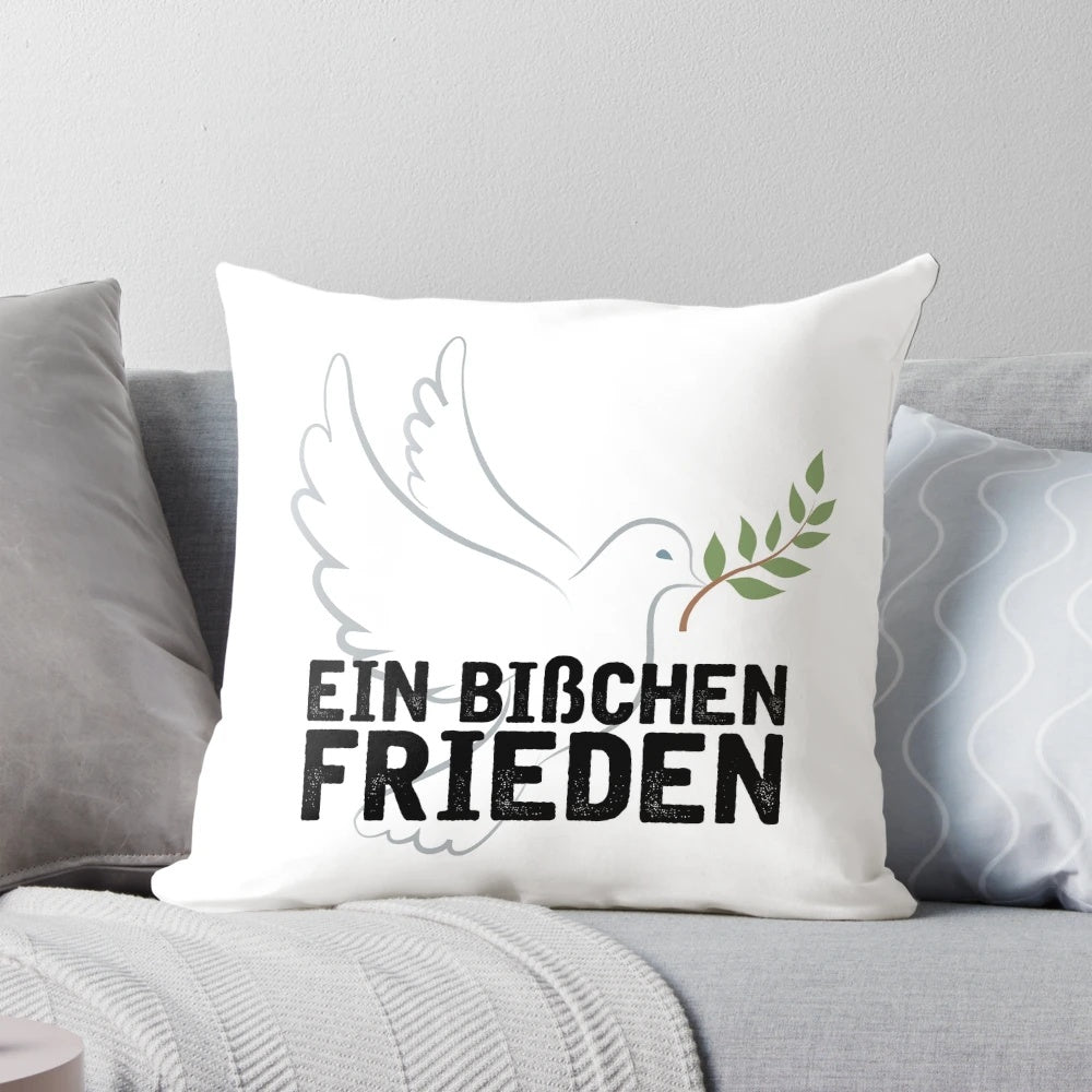 Soft, comfortable pillow featuring the winner of the 1982 Eurovision Song Contest, "Nicole - A Little Peace", from Germany.