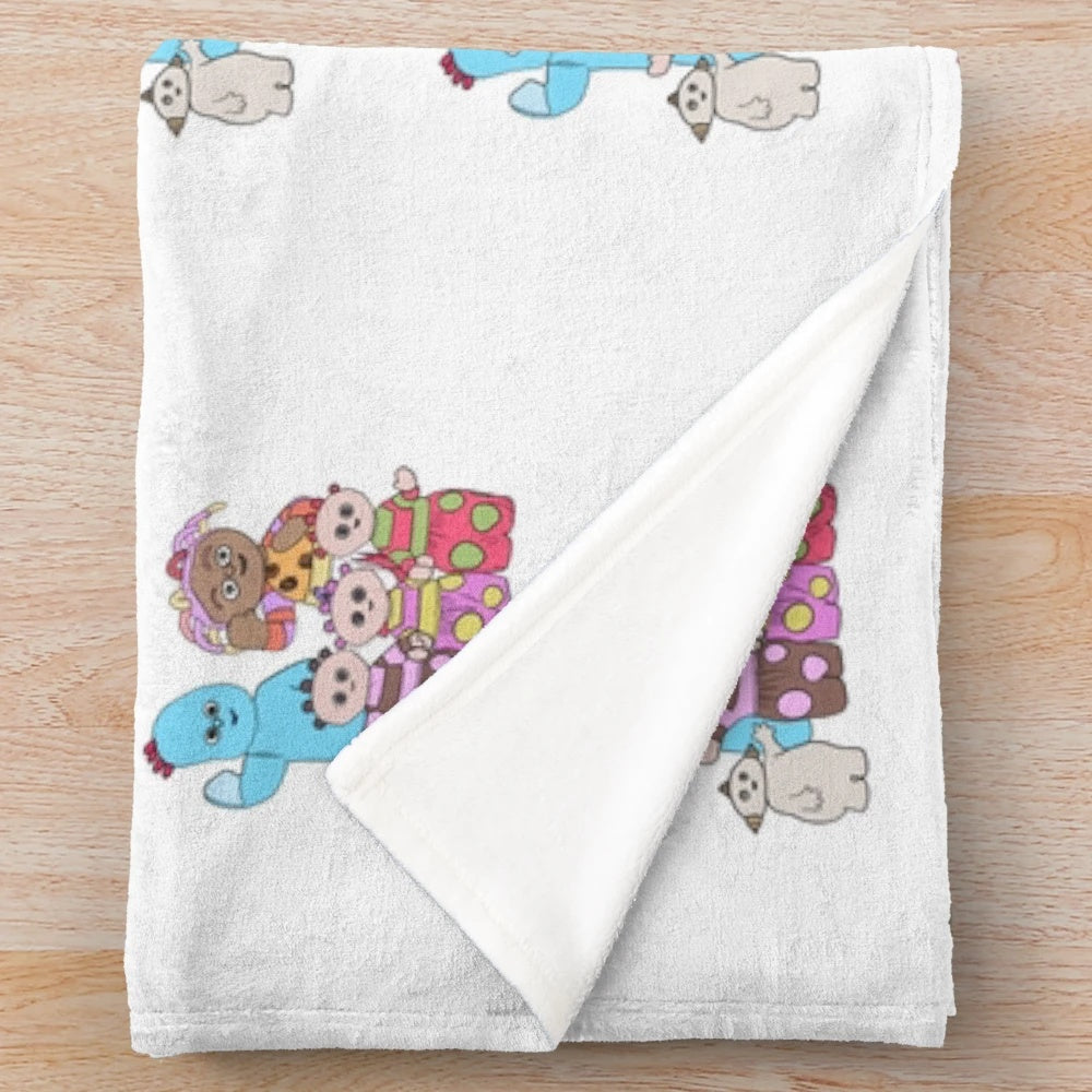 Colorful in the night garden characters plush blanket