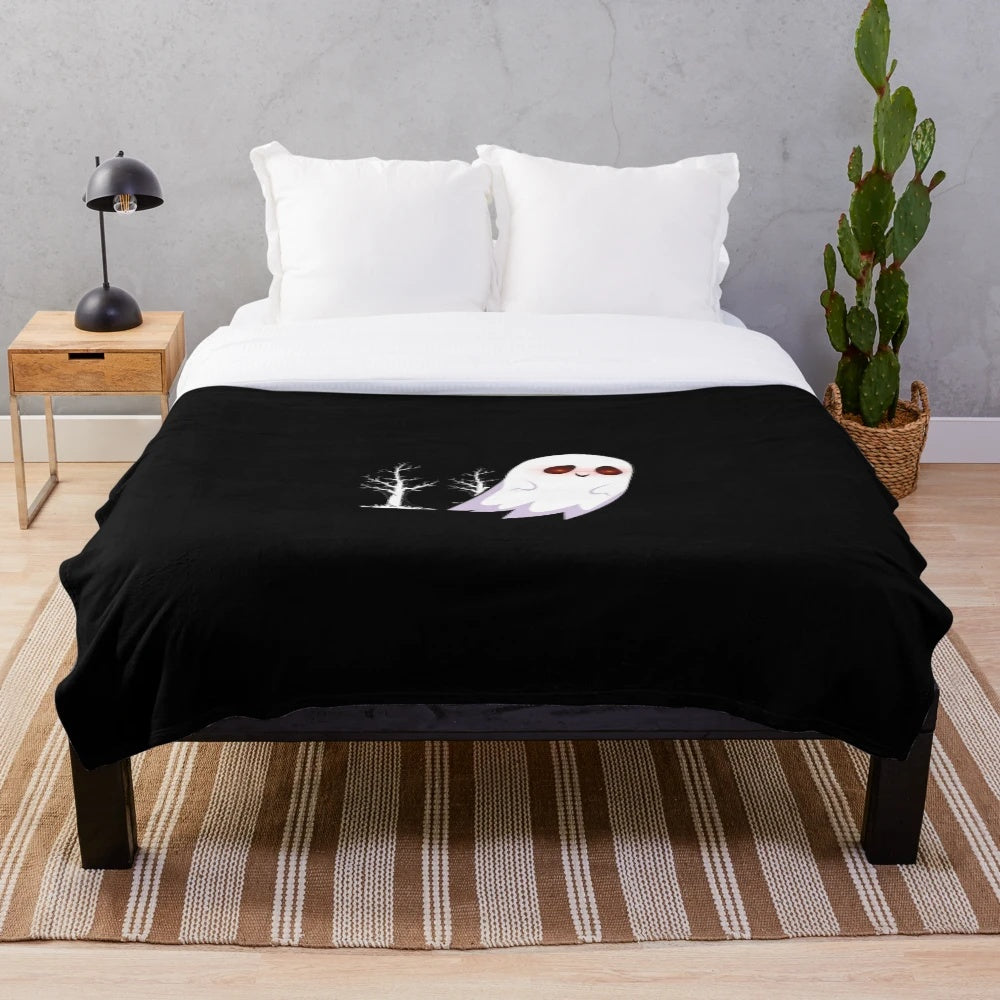 Night ghost plush blanket with a soft, comfortable design