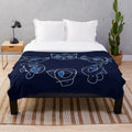 Cozy night in the woods plush blanket with constellation design