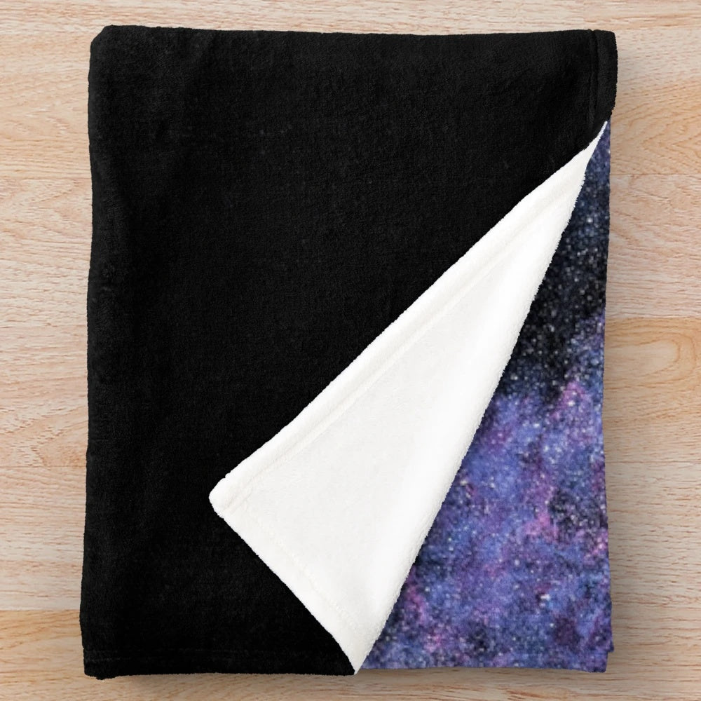 Cozy Night Watch plush blanket with an acrylic design