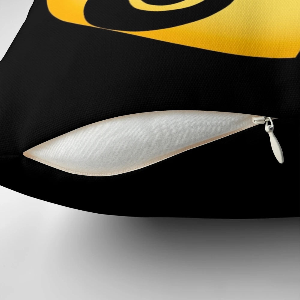 A pillow featuring the iconic characters Jack and Sally from The Nightmare Before Christmas.