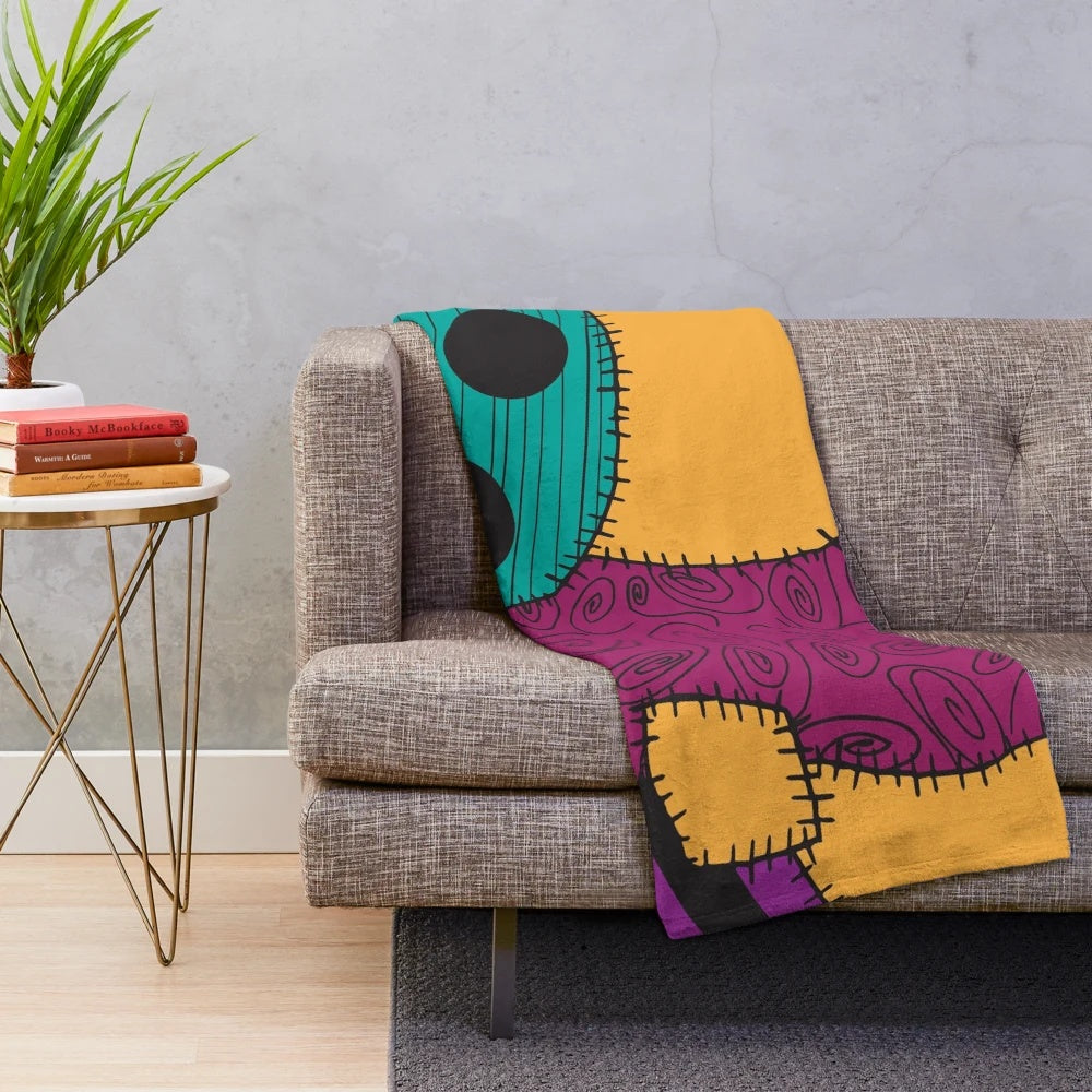 Nightmare Before Christmas inspired Sally plush blanket