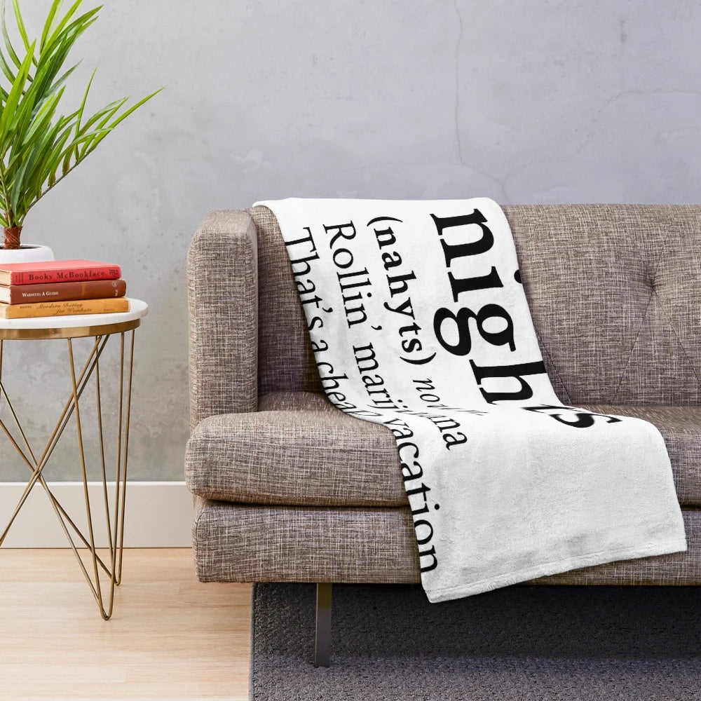 Plush blanket with a stylized design inspired by Frank Ocean's music